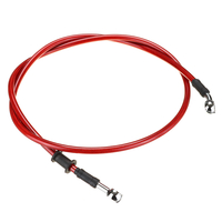 300mm-2200mm moto tressé frein embrayage tuyau dhuile ligne câble tuyau universel rouge