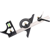 300mm 3 en 1 réglable multi combinaison carré angle combiné règle outils de mesure en acier inoxydable rapporteur outil