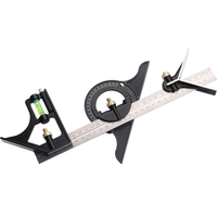 300mm 3 en 1 réglable multi combinaison carré angle combiné règle outils de mesure en acier inoxydable rapporteur outil