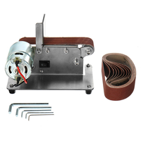 300W 1000-9000RPM Horizontal Électrique Mini Ponceuse À Bandes Réglable Vitesse Polissage Meuleuse Antidérapante Ceintur