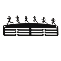 300x115x5mm acrylique personnalisé support de support de suspension de médaille à 3 niveaux