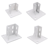 3030/3060/4040/4080/4545/5050 Extrusions en aluminium pied carré connecteur coupe sol clôture garde-corps accessoires de
