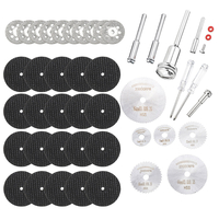 30/32/40/44 pièces Mini ensemble de lames de scie circulaire roues en résine disques de coupe diamantés accessoires d&3