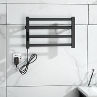 304 porte-serviettes électrique en acier inoxydable mural IPX4 porte-serviettes électrique étanche porte-serviettes à af