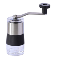304 Stainless Steel Portable Manual Coffee Grinder Adjustable Coarseness and Fineness Hand-Crank Grinding Beans Machine