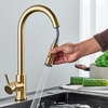 304 Stainless Steel Pull-out Faucet Straight Nozzle Kitchen Pull-Out Faucet with Sprayer Mode Steam Mode