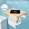 304 étagère de support de papier de toilette de salle de bains dacier inoxydable avec le plateau de téléphone porta