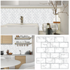 30.5x30.5cm autocollant cuisine sticker mural amovible PU époxy Faux brique autocollant mural étanche pour la maison cui