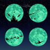 30cm grande lune lueur dans les autocollants de motif foncé lumineux autocollant de mur bricolage