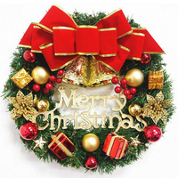 30cm noël guirlande arrangement ornement guirlande décor guirlande noeud cloche pour 2020 noël nouvel an festival décora