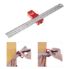 30cm réglable en acier inoxydable 45/90 Degrés Ligne Scriber Angle Règle Pouce et Métrique Magnétique Positionnant Règle