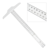 30cm Tête en plastique clair T-Square Graduated règle de mesure Home Garden Tool