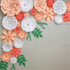 30 cm fleurs en papier bricolage feuilles décor de toile de fond Kid fête danniversaire faveur de mariage