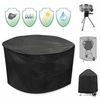 30inch Patio Round Pit Cover Protecteur anti-UV anti-UV Grill BBQ Chair Shelter Noir