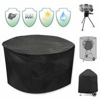 30inch Patio Round Pit Cover Protecteur anti-UV anti-UV Grill BBQ Chair Shelter Noir