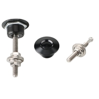 30MM Universal Car Mini Engine Hood Lock Modified Button Silver / Black