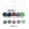 30pcs 25mm radiale des brosses à disque 80-1000 grain avec 5pcs mandrin adaptateur rotatif