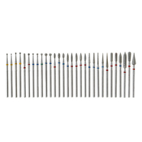 30pcs diamant tête de meulage carbure de tungstène meulage bits de polissage pour ongles