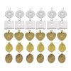 30pcs en alliage métallique carré rond ovale larme coeur plateaux pendentif bricolage fabrication de bijoux outils