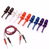 30pcs multimètre fil crochet de test de clip électronique mini sonde de test ensemble rouge blanc bleu noir violet pour