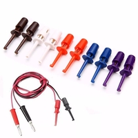 30pcs multimètre fil crochet de test de clip électronique mini sonde de test ensemble rouge blanc bleu noir violet pour