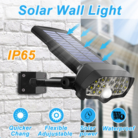 30W 16LED panneau solaire réverbère PIR capteur de mouvement 360 ° gradation lampe murale extérieure pour Garden Road Pa
