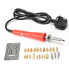 30W 220V / 240V Ensemble de stylo à bois en fonte de bois Kit Conseils Pyrographie Artisanat en cuir