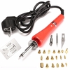 30W Bois Brûlant 24 Pièces Kit dOutils de Soudure Ensemble de Pyrogravure Laiton avec Pointes