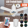 30W LED Lampe de musique bluetooth lumière trèfle pliable avec télécommande