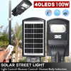 30W LED Lampe Solaire PIR Applique Murale Extérieure Induction + Télécommande