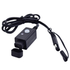 3.1A Waterproof SAE à USB Chargeur Moto avec interrupteur LED Extension Wire