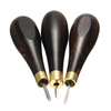 3/4 / 5MM Diamant Couture Ebony Blackwood Poignée En Cuir Outil Dartisanat Coudre Awl Kit