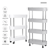 3/4 couches mince chariot de rangement unité de rayonnage mobile organisateur coulissant stockage roulant chariot utilit