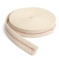 3/4 pouce de coton plat mèche 15 pieds longueur mèche pour les lampes à huile et des lanternes 4.5M