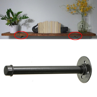 3/4 pouce tuyau de fer support industriel détagère de bride de support industriel de steampunk Stand Holder