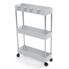 3/4 Tiers Slim Trolley Storage Holder Rack Organisateur de bureau Cuisine Salle de bain