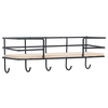 3/4/5 Crochets En Bois Étagère Murale Crochet Rack De Stockage Décoration Murale Manteau Suspendu Organisateur De Bureau