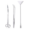 3/4/5 pièces outils de réservoir de poissons daquarium ciseaux pince à épiler outil de garniture en acier inoxydabl
