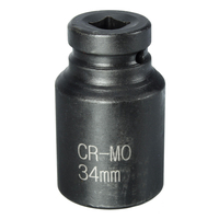 34mm hex noir 6 points 1/2 pouce lecteur acier prise écrou chrome axe de broche profonde