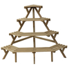 3/4 niveaux bois coin fleur support plante support étagères présentoir pot de support