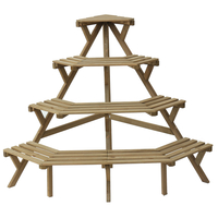 3/4 niveaux bois coin fleur support plante support étagères présentoir pot de support