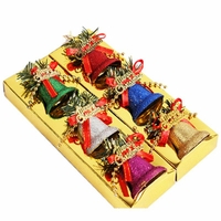 3.5 / 4.1 cm 6 pièces cloches de noël décoration de noël couleur poussiéreux clochettes en plastique accessoires da