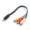 3.5 mm mini av mâle à 3 rca femelle câble audio vidéo câble stéréo adaptateur adaptateur