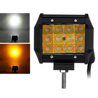 3.5 pouces 36W LED lampe de travail stroboscope Flash lampe blanc + ambre double couleur 10-30V pour camion tout-terrain