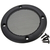 3.5 pouces haut-parleur noir cercle décoratif avec protection maille de fer noir