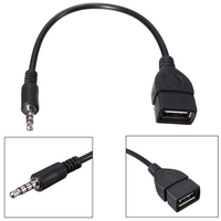 3.5mm Mâle Audio AUX Jack à USB 2.0 Type A Femelle OTG C$able d