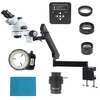 3.5X - 90X bras articulé pince de pilier Zoom Simul Microscope stéréo trinoculaire focal + caméra vidéo 34MP pour PCB in