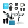 3.5X 7X 45X 90X Double Boom Stand Zoom Simul Focal Trinocular Microscope Stéréo + 21MP Caméra Microscope Pour Réparation