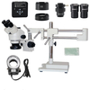 3.5X 7X 45X 90X Support à Double flèche Zoom Simul Microscope stéréo trinoculaire focal + Microscope caméra 34MP pour la