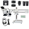 3.5X 7X 45X 90X Support à Double flèche Zoom Simul Microscope stéréo trinoculaire focal + Microscope caméra 41MP pour la